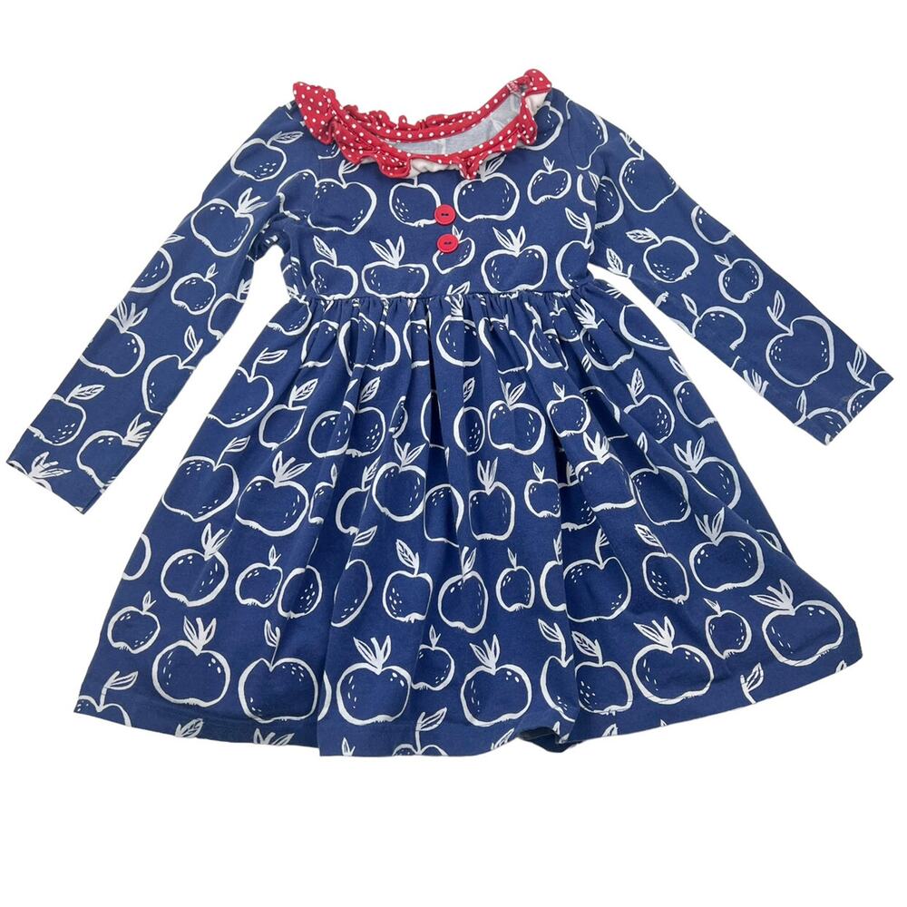 Eleanor Rose Navy Apple Heather Dress